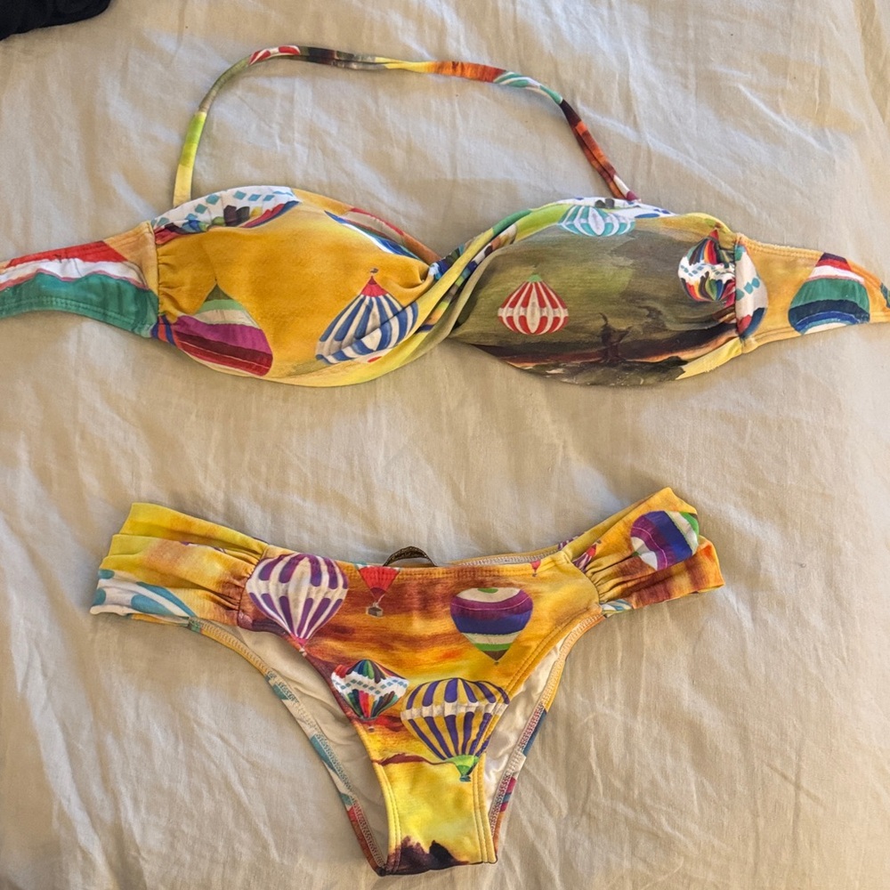 Colorful Hot Air Balloon Brazilian  Bikini Set